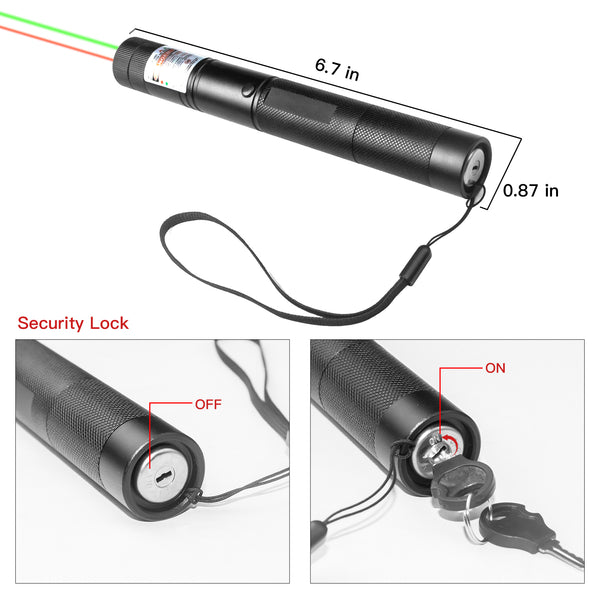 EDC Pen Light, Green and Red Laser Pointer, Rechargeable LED Flashlight with Laser Pointer for TV/LED/LCD Screens Presentation Office, Outdoor Uses, Adventure, Gifts