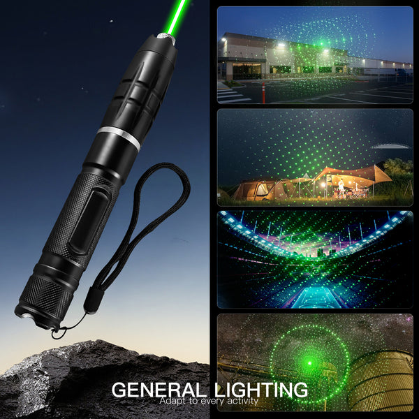 Green Laser Pointer,532nm High Power Laser Pointer, Green Beam Light Separate Laser Pointer Pen Black, Single-point Aluminum Laser Pointer Pen Kit with Battery