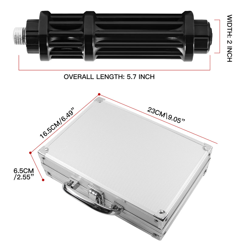 Heavy Duty Technical Red Flash Light with Adjustable Focus and Multi Patterns for Camping, Hiking, Hunting, Fishing