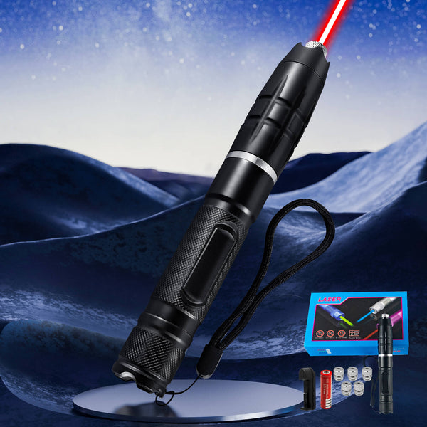 Red Laser Pointer,650nm High Power Laser Pointer, Red Beam Light Separate Laser Pointer Pen Black, Single-point Aluminum Laser Pointer Pen Kit with Battery