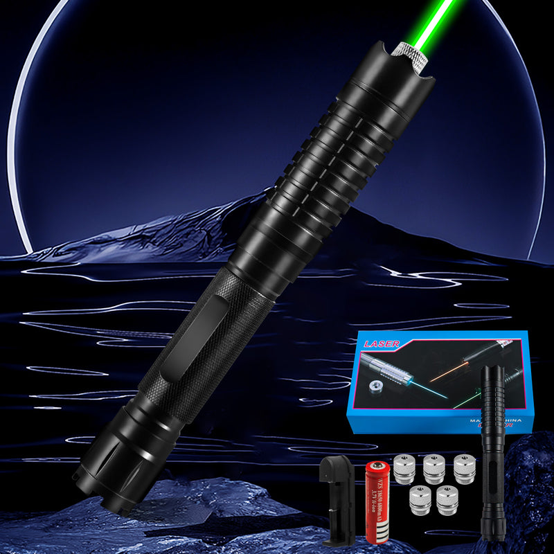 5000mW High Power Laser Pointer, Metal Brass 532nm Green Dot Pointer Pen Focusable Visible Beam Laser Light Torch