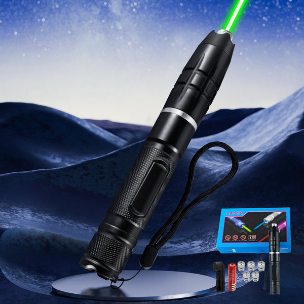 Green Laser Pointer,532nm High Power Laser Pointer, Green Beam Light Separate Laser Pointer Pen Black, Single-point Aluminum Laser Pointer Pen Kit with Battery