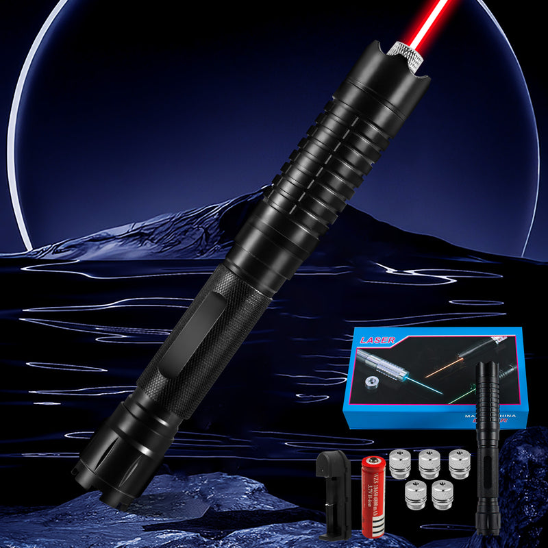 5000mW High Power Laser Pointer, Metal Brass 650nm Red Dot Pointer Pen Focusable Visible Beam Laser Light Torch