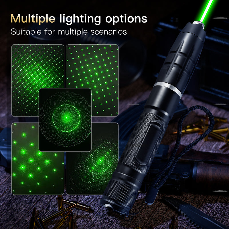 Green Laser Pointer,532nm High Power Laser Pointer, Green Beam Light Separate Laser Pointer Pen Black, Single-point Aluminum Laser Pointer Pen Kit with Battery